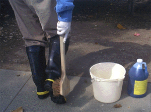 cleaning boots